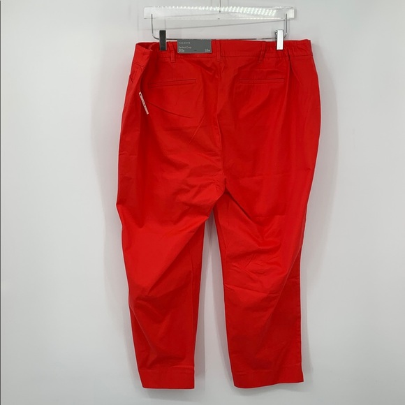 Talbots Perfect cropped pants stretch cotton slim leg red women new 18W - Picture 3 of 4